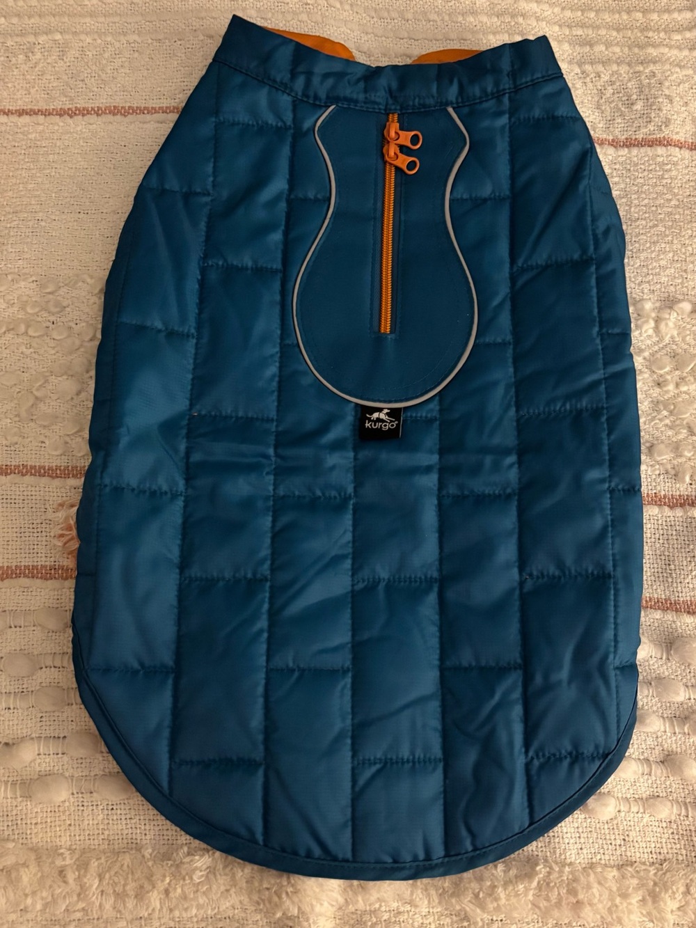 Kurgo® Loft Reversible Water Resistant Dog Jacket Coastal Blue & Orange Size M